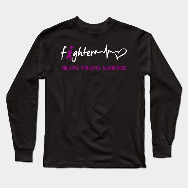 Multiple Myeloma Awareness Support Multiple Myeloma Fighter Gifts Long Sleeve T-Shirt by ThePassion99